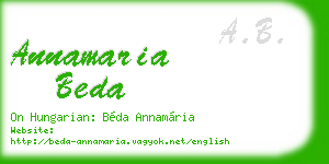 annamaria beda business card